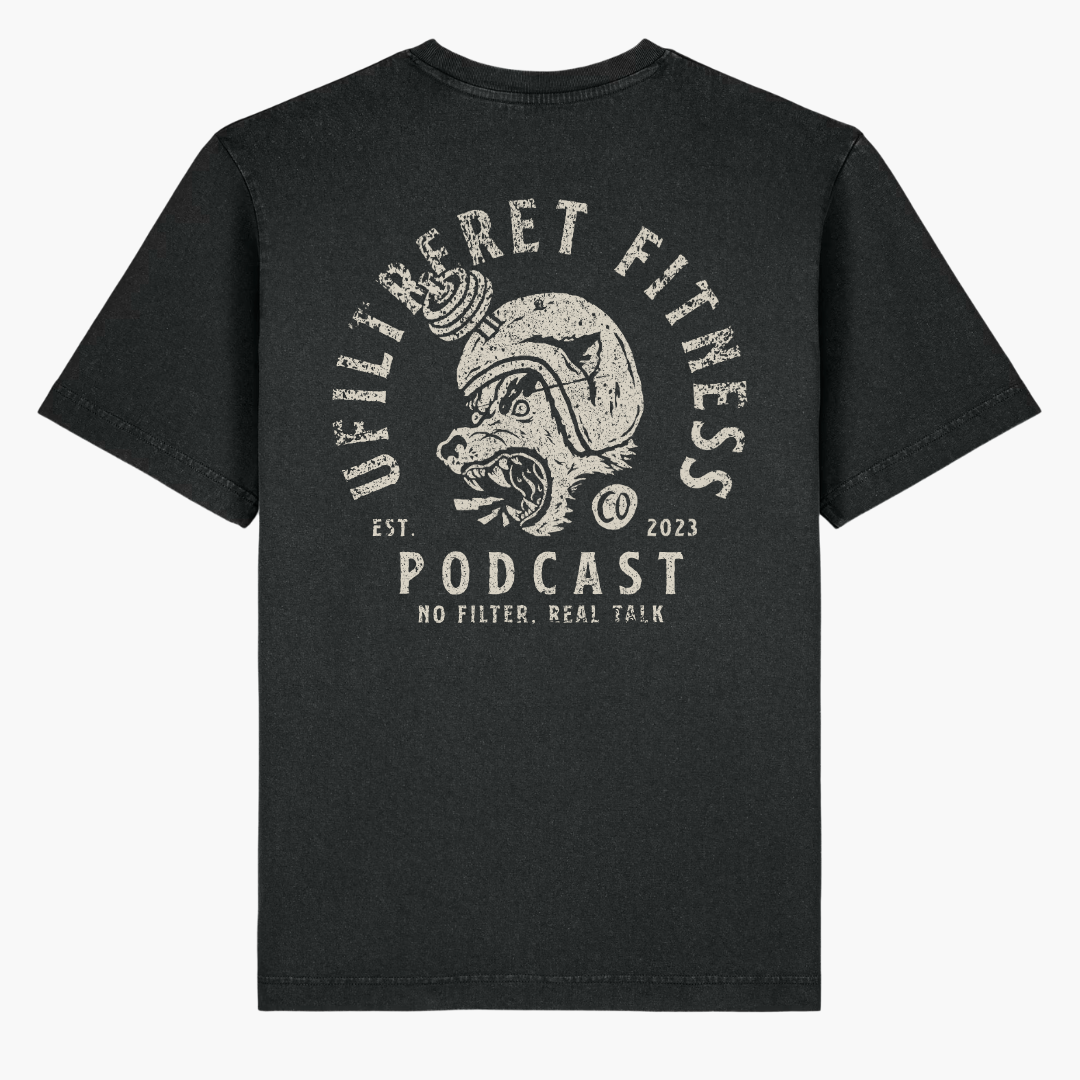 Ufiltreret Fitness – Vintage Oversized Tee BLACK (Limited)