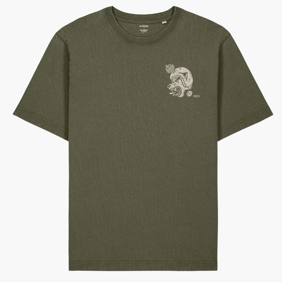 Ufiltreret Fitness – Vintage Oversized Tee olive (Limited)