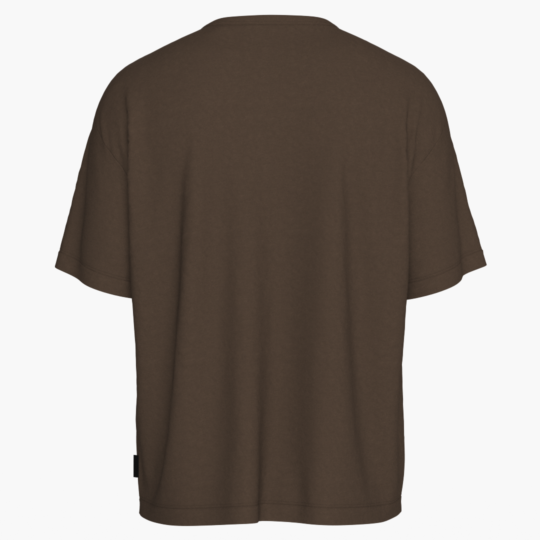 SportsTech oversized t-shirt (Mörkbrun)