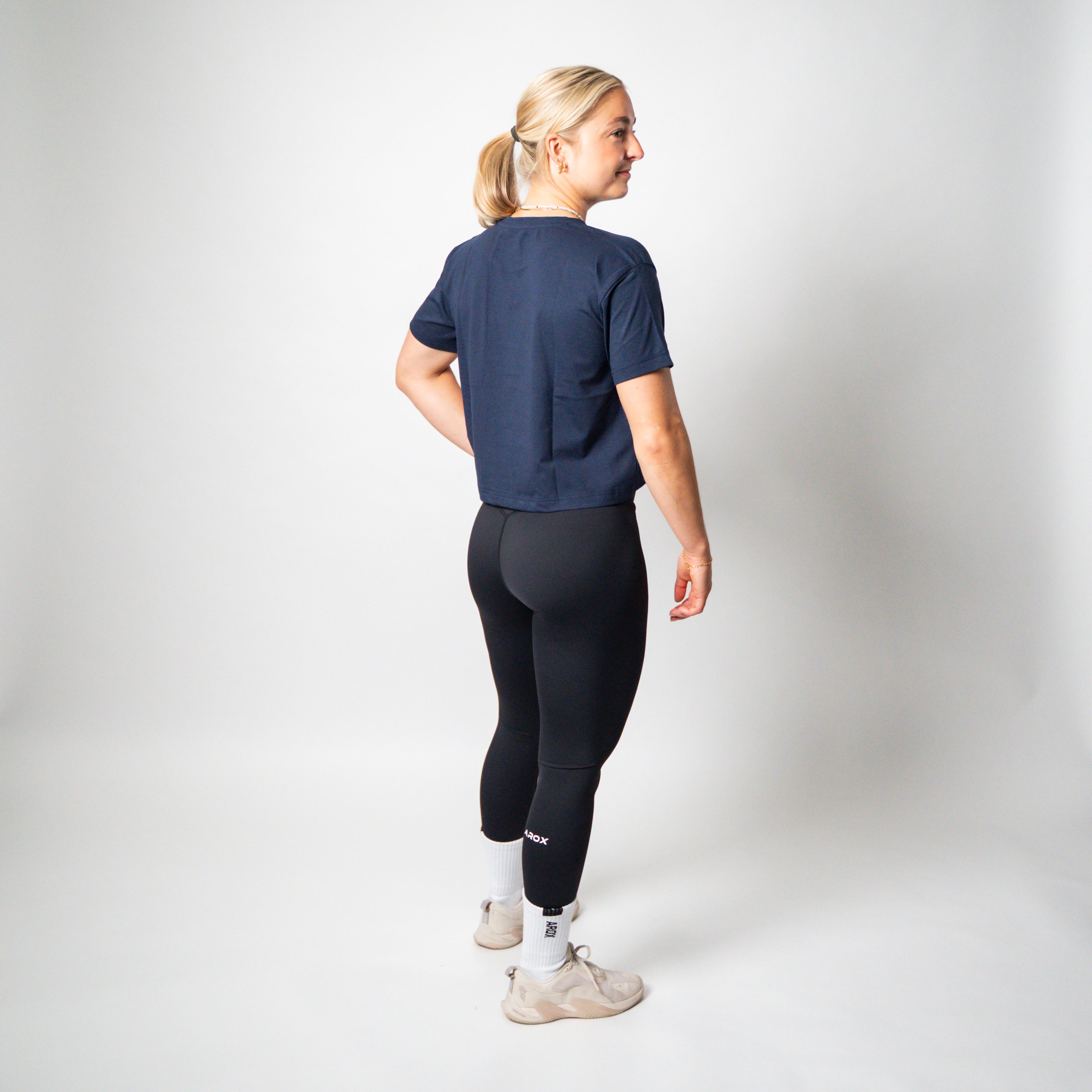 Women's sportstech box crop t-shirt (Brun)