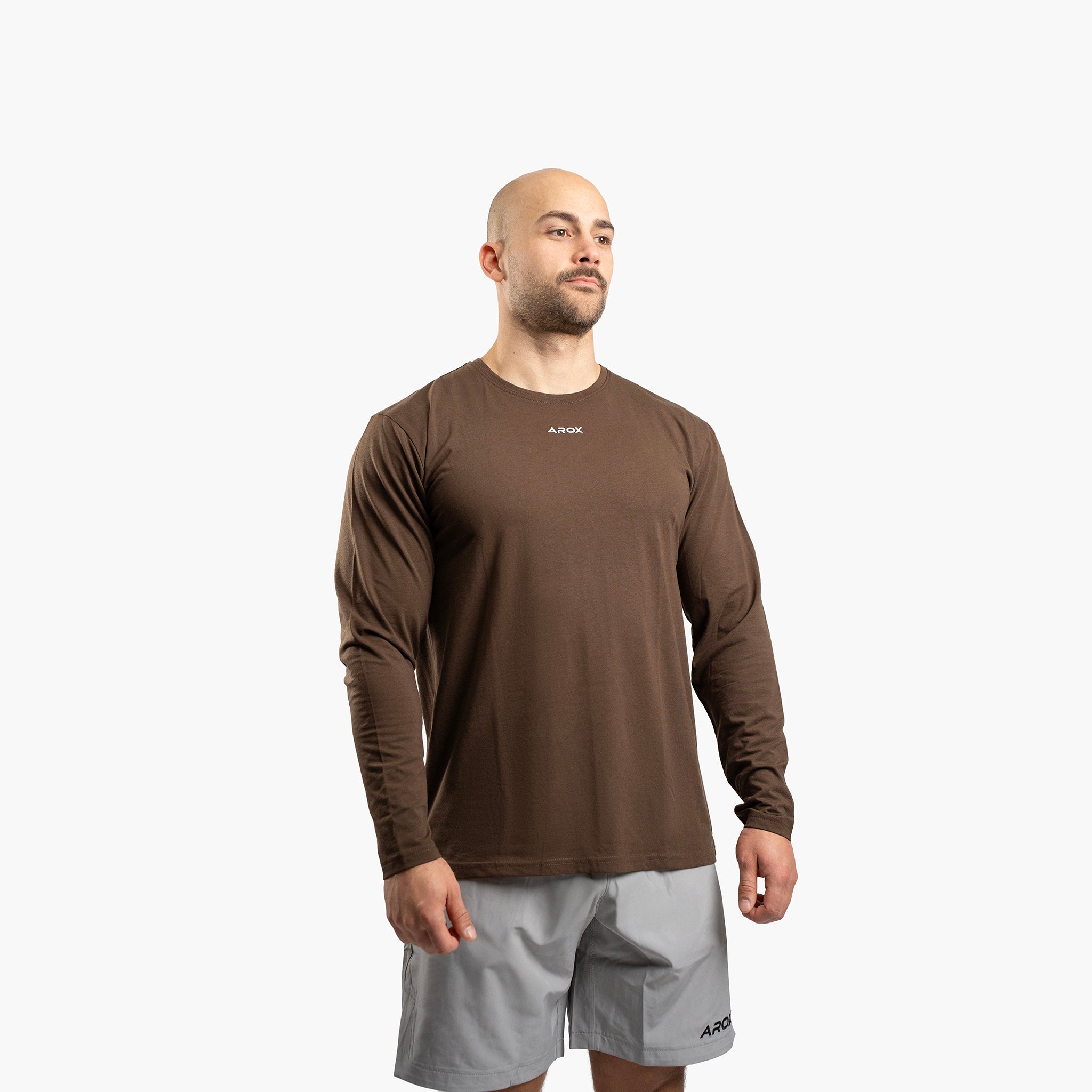 SportsTech men long sleeve (Mörkbrun)