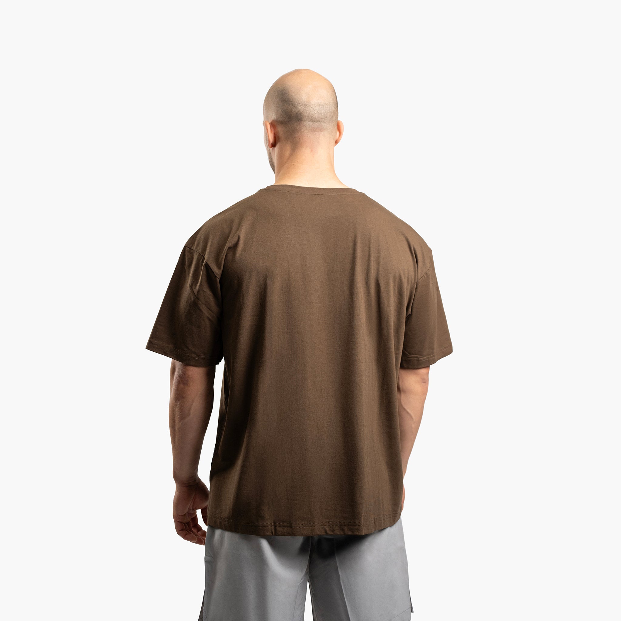 SportsTech oversized t-shirt (Mörkbrun)