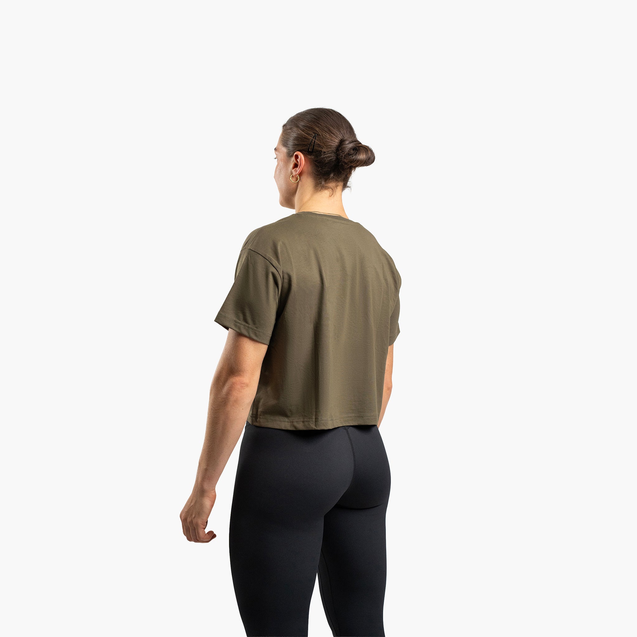 Women's sportstech box crop t-shirt (Grön)