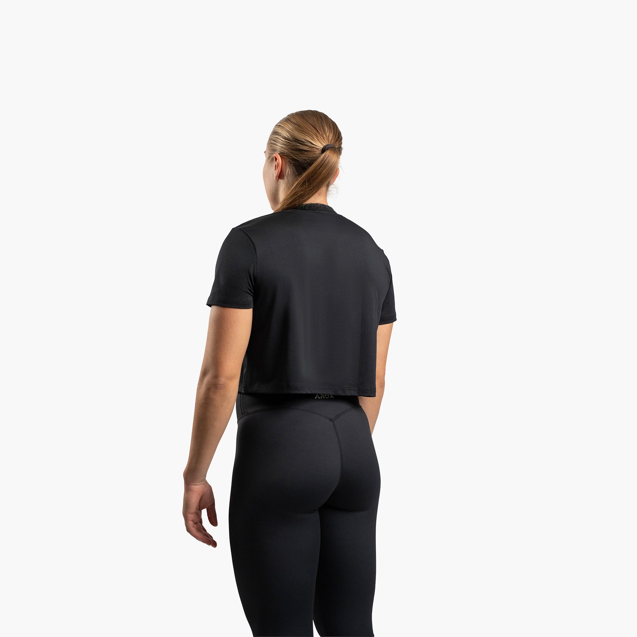 Women's Ecoflex box crop t-shirt (Svart)