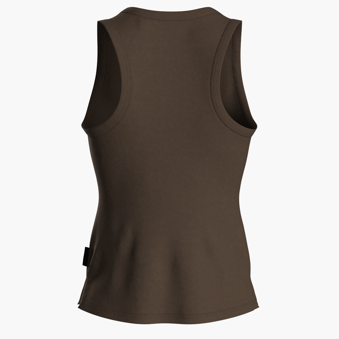 SportsTech women long top (Dark brown)