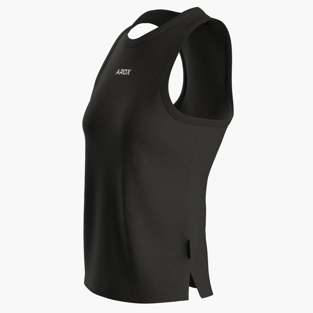 SportsTech women long top (Mörkgrå)