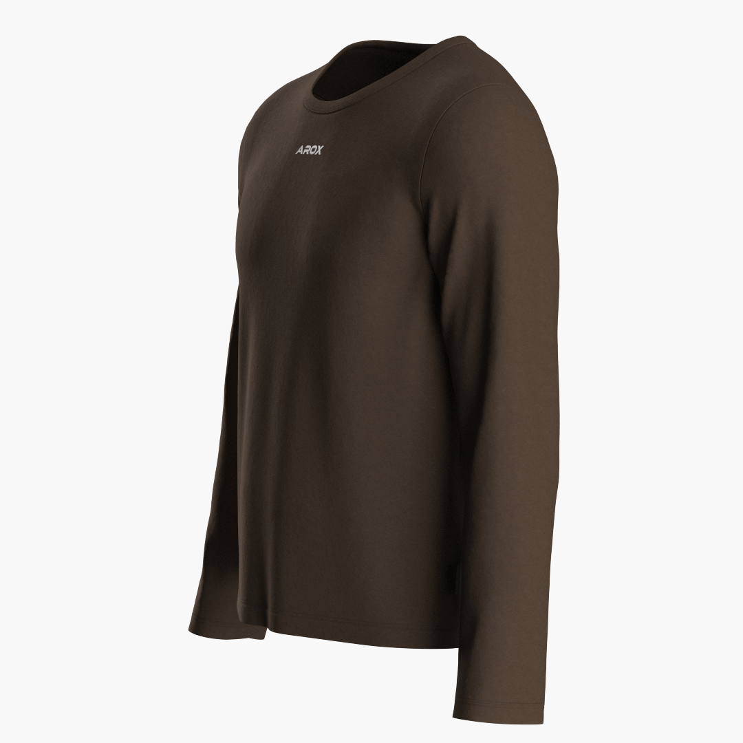 SportsTech men long sleeve (Mörkbrun)