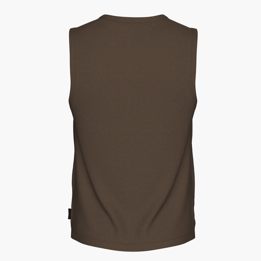 SportsTech men no sleeve (Mörkbrun)