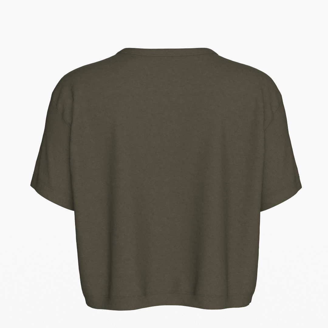 Women's sportstech box crop t-shirt rangergreen