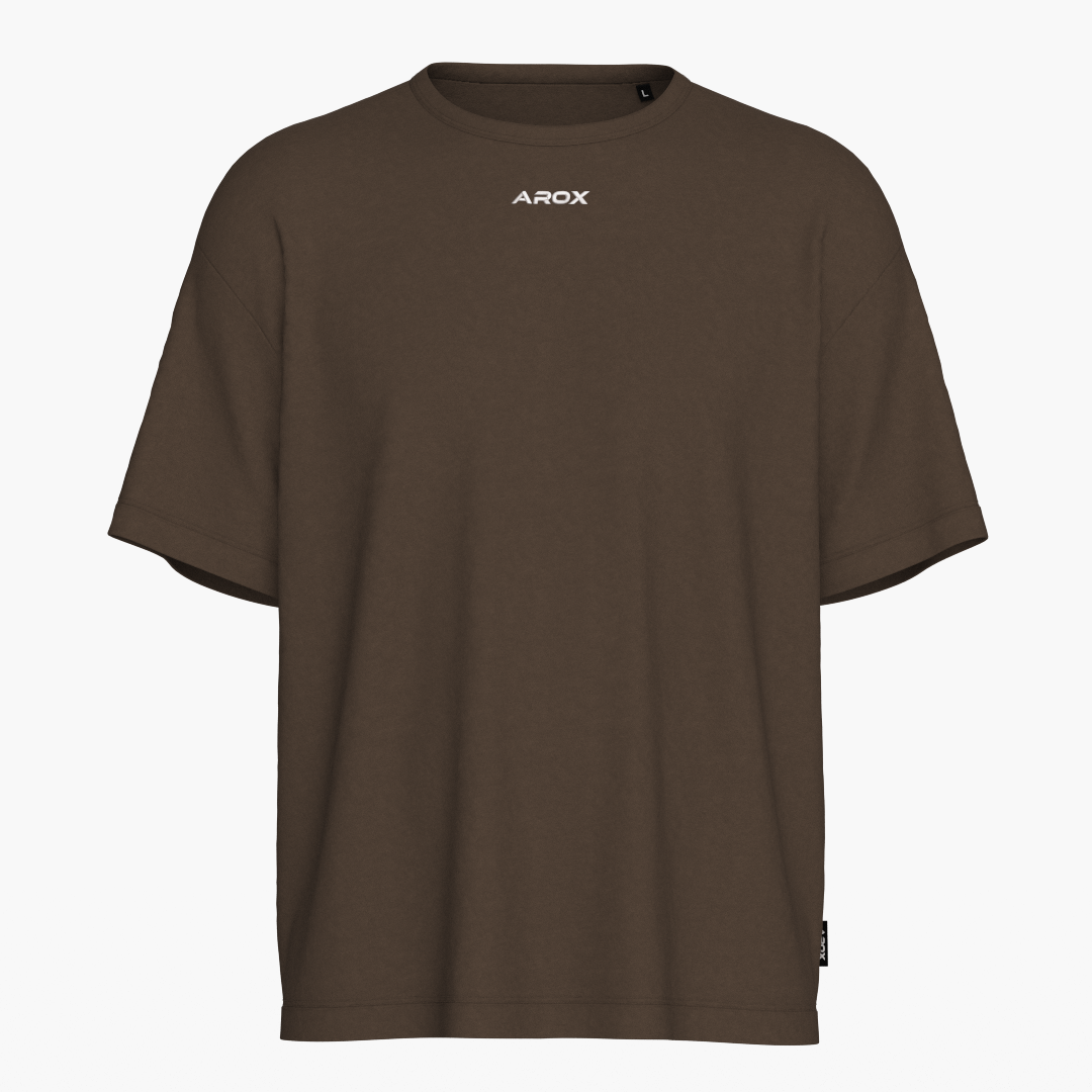 SportsTech oversized t-shirt dark brown