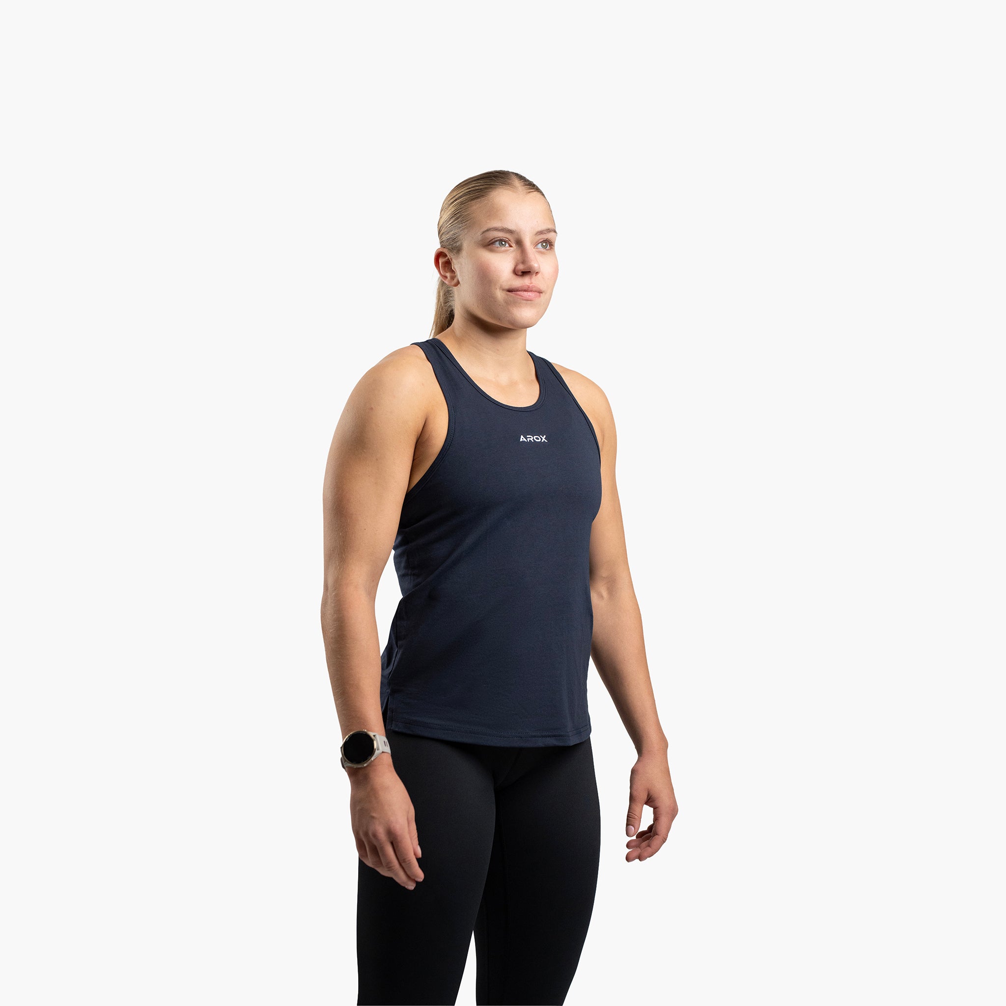 SportsTech women long top (Mörkblå)