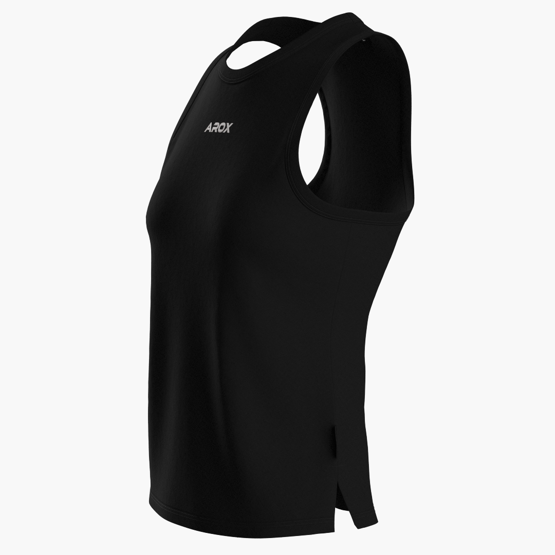 SportsTech women long top (Black)
