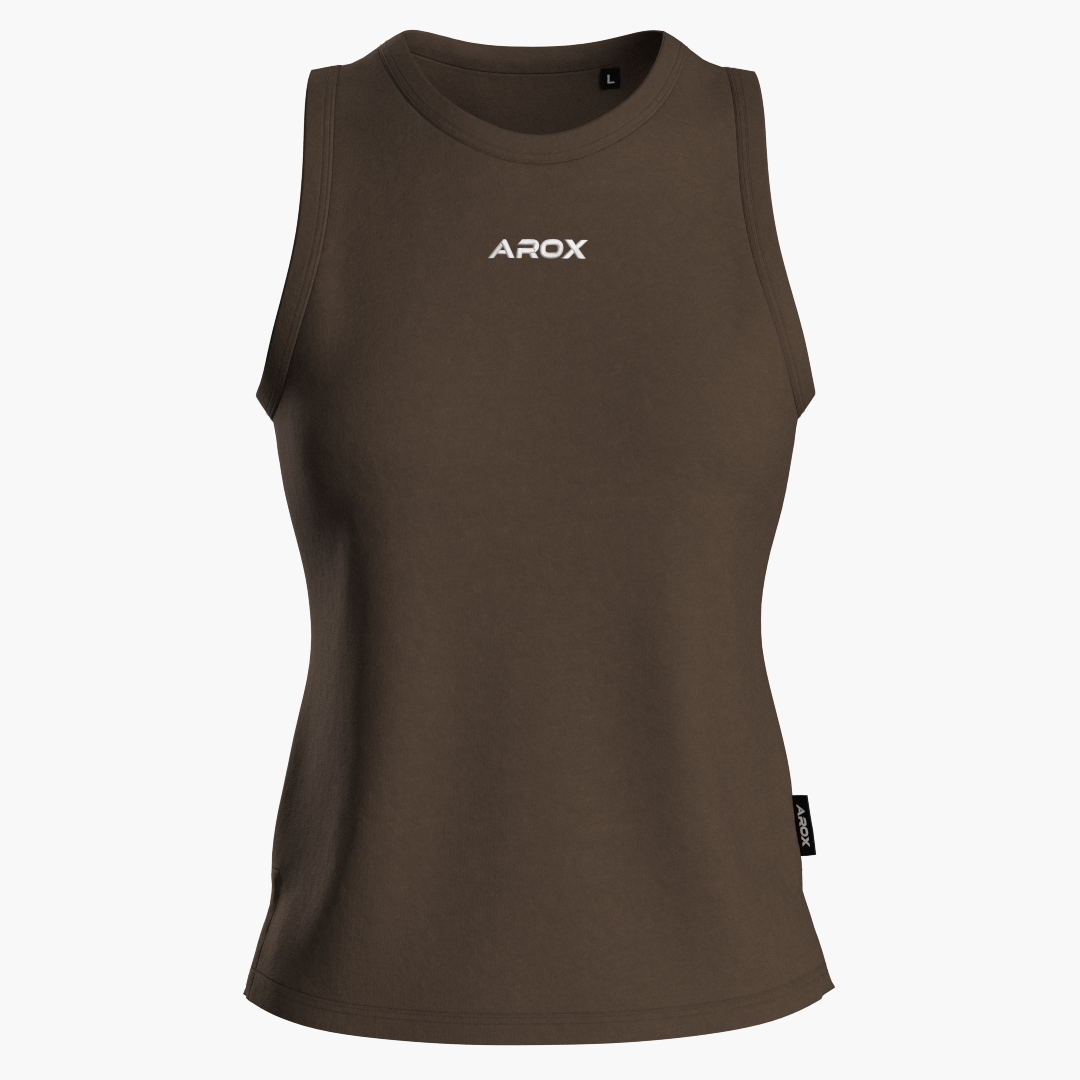 SportsTech women long top (Dark brown)