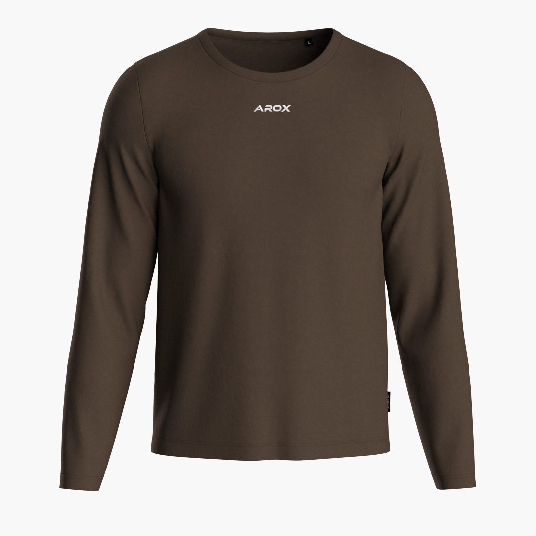 SportsTech men long sleeve (Dark brown)