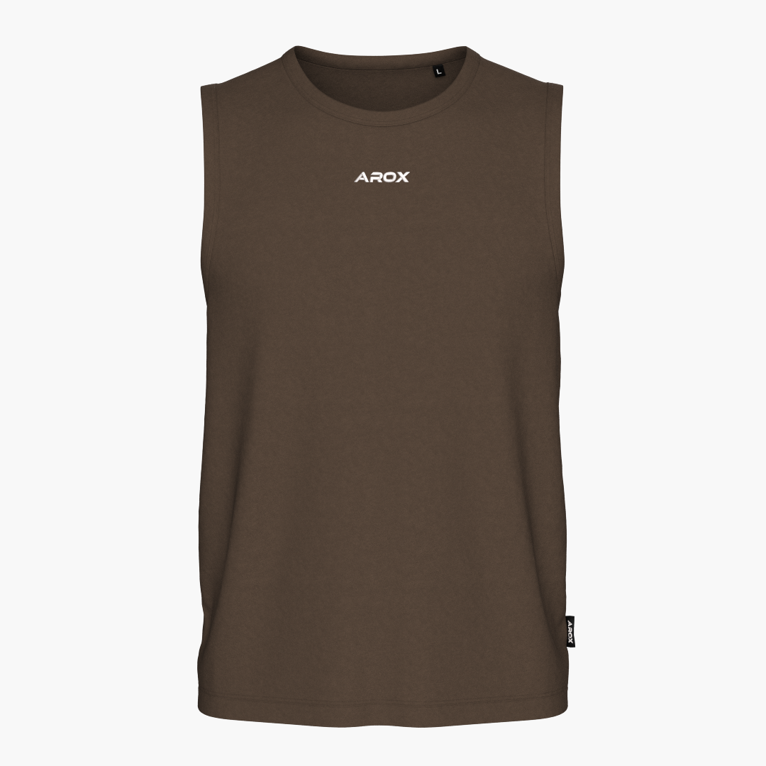 SportsTech men no sleeve (Dark brown)